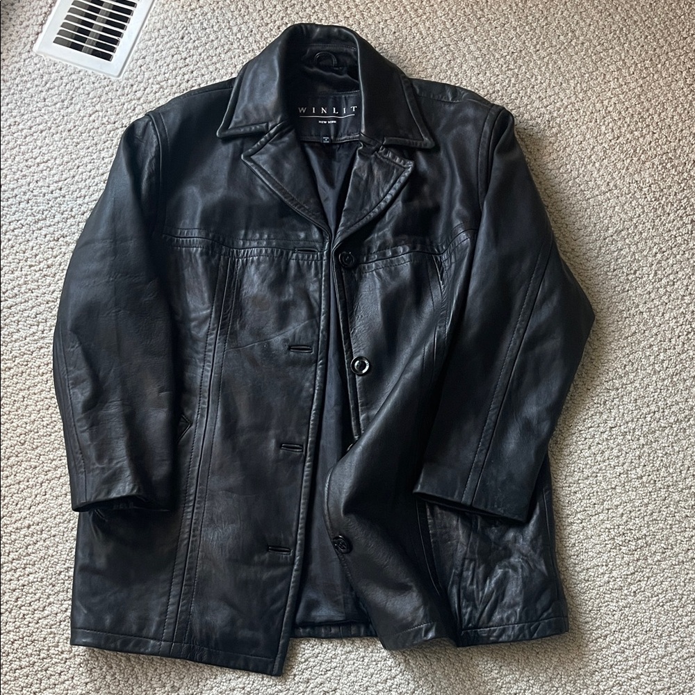 Black Leather Men's Jacket